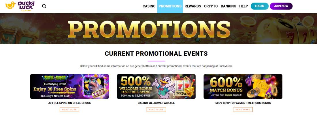 DuckyLuck Bonuses and Promotions