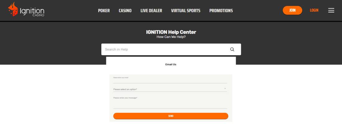 Ignition Casino customer support